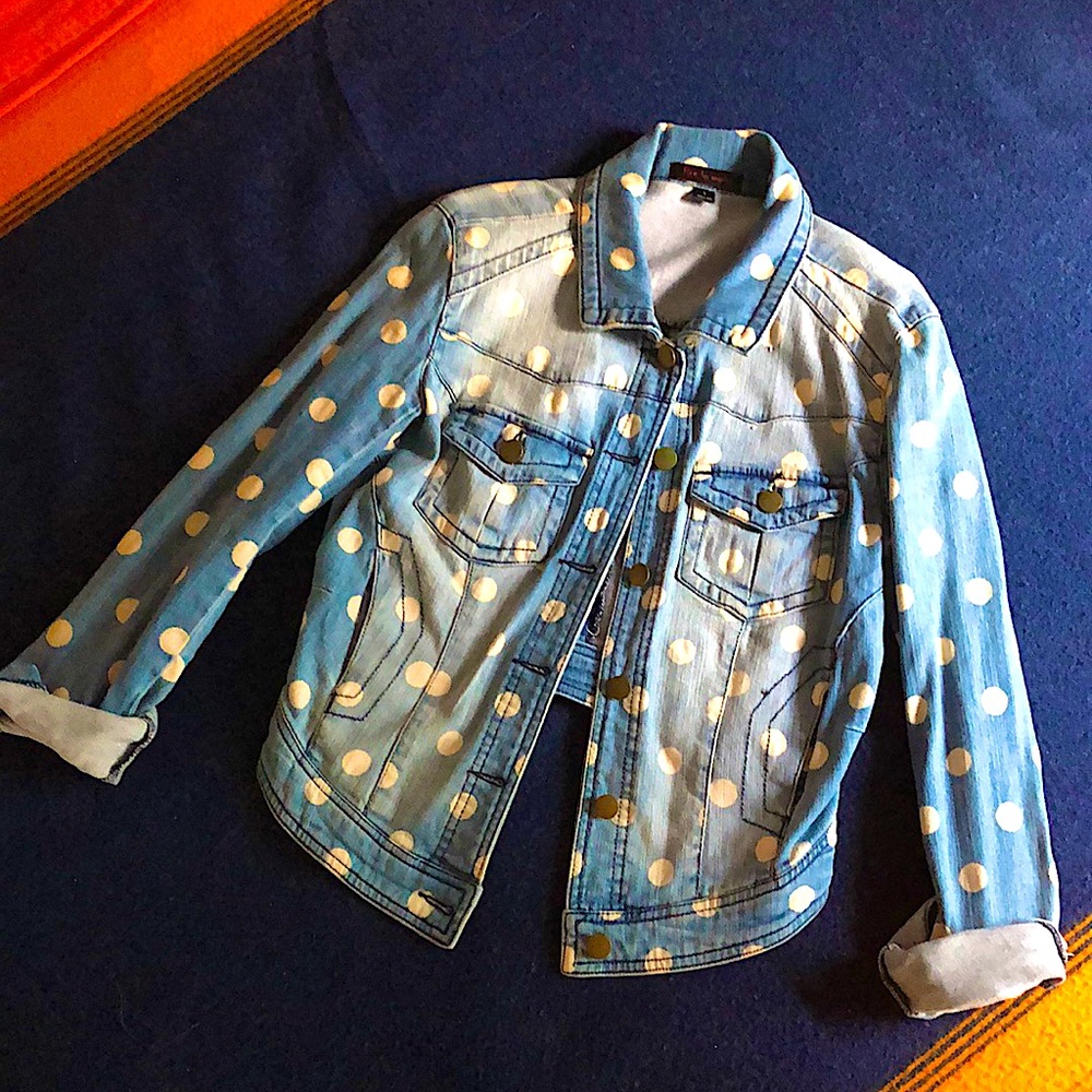 Polka Dot Denim Jacket.